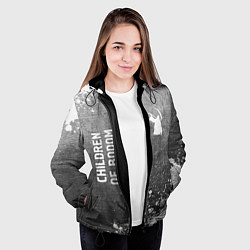Куртка с капюшоном женская Children of Bodom - grey gradient вертикально, цвет: 3D-черный — фото 2