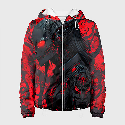 Женская куртка Девушка в стиле киберпанк / 3D-Белый – фото 1