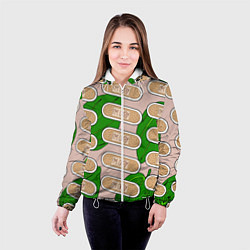 Куртка с капюшоном женская Я в порядке пластырь, цвет: 3D-белый — фото 2