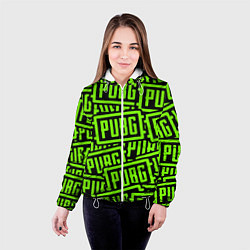 Куртка с капюшоном женская PUBG pattern game, цвет: 3D-белый — фото 2
