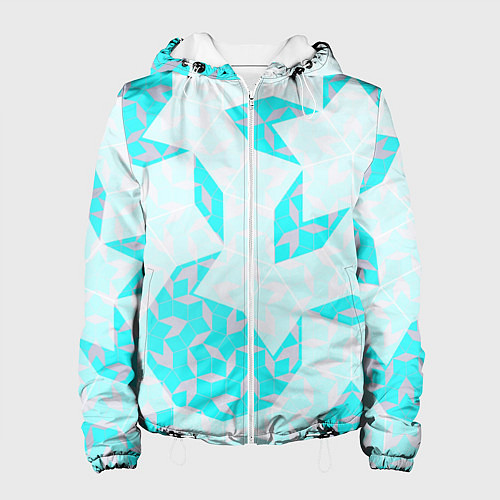 Женская куртка Паттерн Пенроуза : бирюзовый / 3D-Белый – фото 1