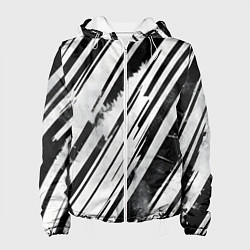 Женская куртка Платиновые и черные полосы