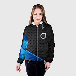 Куртка с капюшоном женская Volvo metal auto, цвет: 3D-белый — фото 2