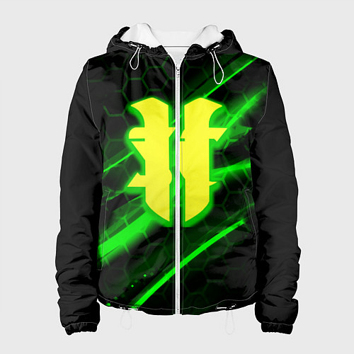 Женская куртка Starcraft 2 кислотные соты линии / 3D-Белый – фото 1