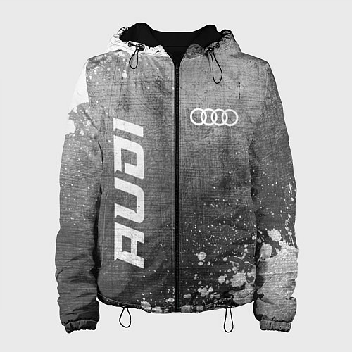Женская куртка Audi - grey gradient вертикально / 3D-Черный – фото 1