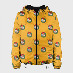 Женская куртка Рик и Морти Новый год паттерн