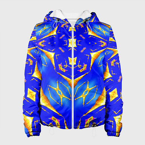 Женская куртка Оптические стёкла абстракция / 3D-Белый – фото 1