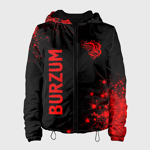 Женская куртка Burzum - red gradient вертикально / 3D-Черный – фото 1