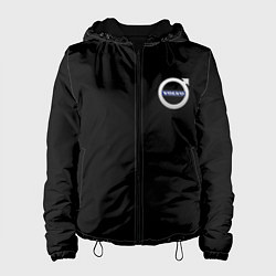 Куртка с капюшоном женская Volvo logo auto, цвет: 3D-черный