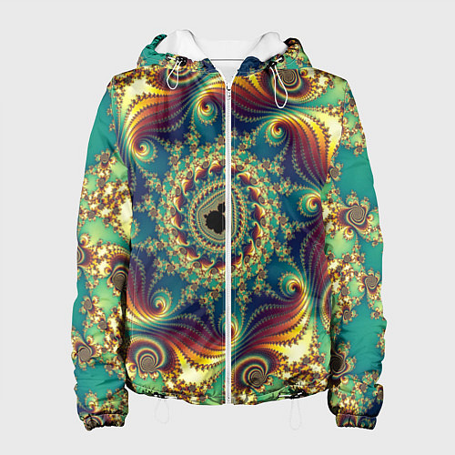 Женская куртка Оптический узор текстура / 3D-Белый – фото 1