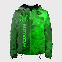 Куртка с капюшоном женская Honda - green gradient по-вертикали, цвет: 3D-черный