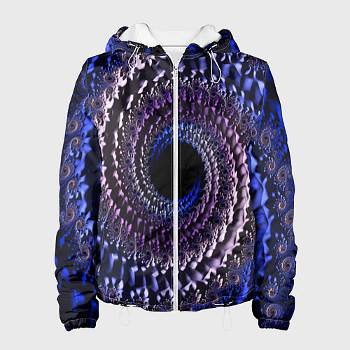 Женская куртка Оптический стиль узор / 3D-Белый – фото 1