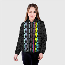 Куртка с капюшоном женская Marshmello dj pattern line, цвет: 3D-черный — фото 2