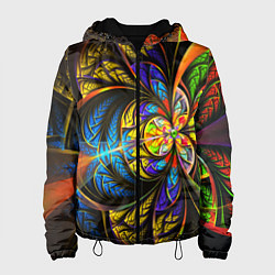 Женская куртка Фрактальный оптический узор в цвете