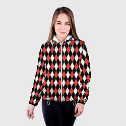 Куртка с капюшоном женская Баварский мотив, цвет: 3D-белый — фото 2