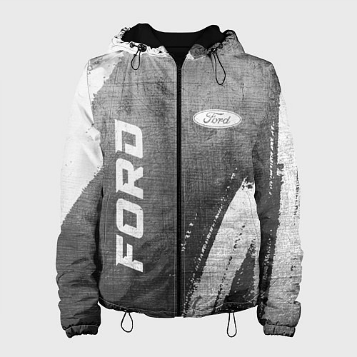 Женская куртка Ford - grey gradient вертикально / 3D-Черный – фото 1