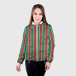 Куртка с капюшоном женская Knitted pattern, цвет: 3D-белый — фото 2