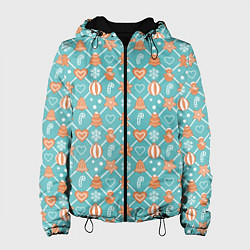 Женская куртка Новогодний фон с печеньем