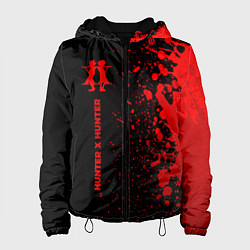 Куртка с капюшоном женская Hunter x Hunter - red gradient по-вертикали, цвет: 3D-черный