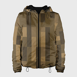 Куртка с капюшоном женская Wood - Minecraft, цвет: 3D-черный