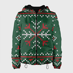 Женская куртка Knitted Snowflake Pattern