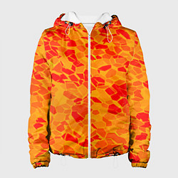 Женская куртка Красные плитки на жёлтом фоне