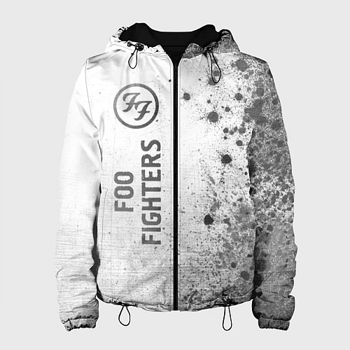 Женская куртка Foo Fighters - white gradient по-вертикали / 3D-Черный – фото 1