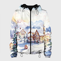 Женская куртка Новогодний снежный город