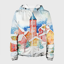 Женская куртка Новогодний сказочный город