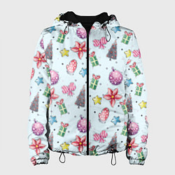 Женская куртка Новогодний фон