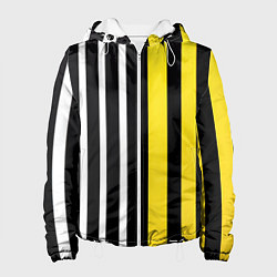 Женская куртка Вертикальные полосы триколор жёлтый
