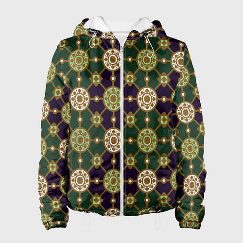 Женская куртка Винтажная плитка / 3D-Белый – фото 1