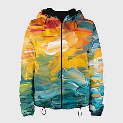 Женская куртка Хаотичный цветные мазки краски