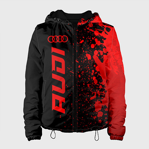Женская куртка Audi - red gradient по-вертикали / 3D-Черный – фото 1