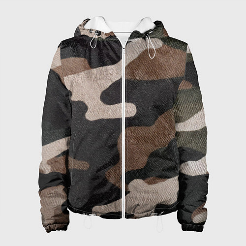 Женская куртка Армейский камуфляж / 3D-Белый – фото 1