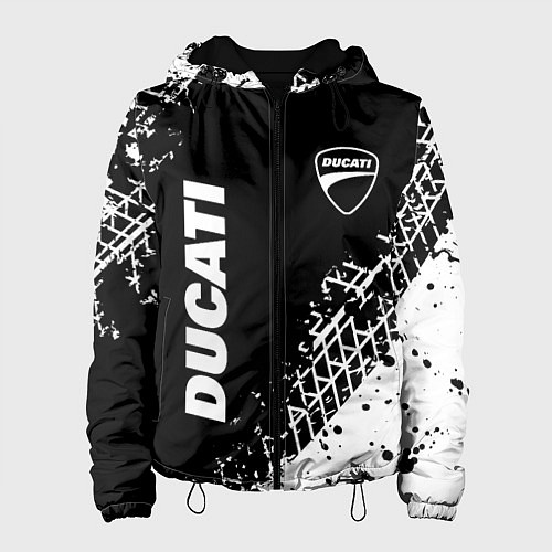 Женская куртка Ducati - следы от шин / 3D-Черный – фото 1