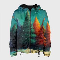 Женская куртка Разноцветные елочки