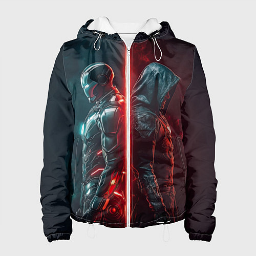 Женская куртка Доктор Дум - Железный Человек / 3D-Белый – фото 1