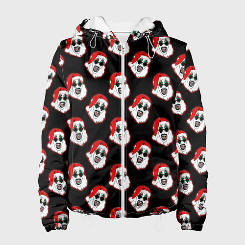 Женская куртка Santa clown Art / 3D-Белый – фото 1