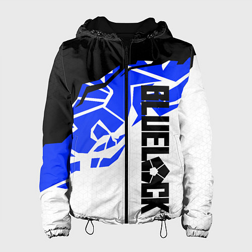 Женская куртка Блюлок - абстракция синяя / 3D-Черный – фото 1