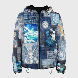 Женская куртка Микс аниме и пэчворк