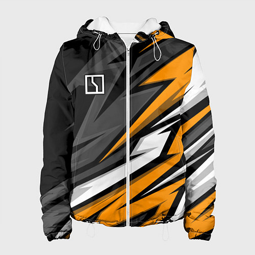 Женская куртка Zeekr - orange colors / 3D-Белый – фото 1