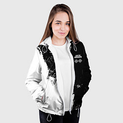 Куртка с капюшоном женская Arctic Monkeys - лого, цвет: 3D-белый — фото 2