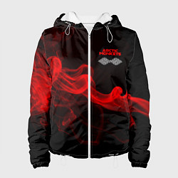 Куртка с капюшоном женская Arctic Monkeys - красный дым, цвет: 3D-белый