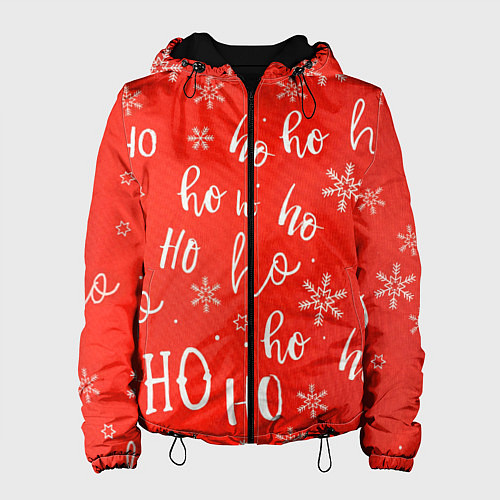 Женская куртка Новый год ho ho ho / 3D-Черный – фото 1