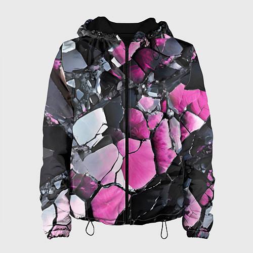 Женская куртка Чёрно-розовый камень / 3D-Черный – фото 1