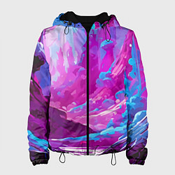 Женская куртка Фиолетовая кислотная абстракция