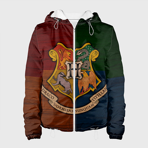 Женская куртка Hogwarts emblem / 3D-Белый – фото 1