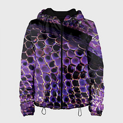 Женская куртка Фиолетовая кожа змеи