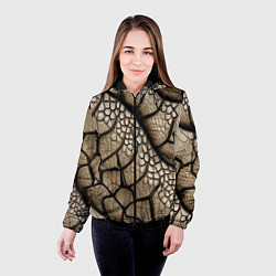 Куртка с капюшоном женская Найди змею, цвет: 3D-черный — фото 2